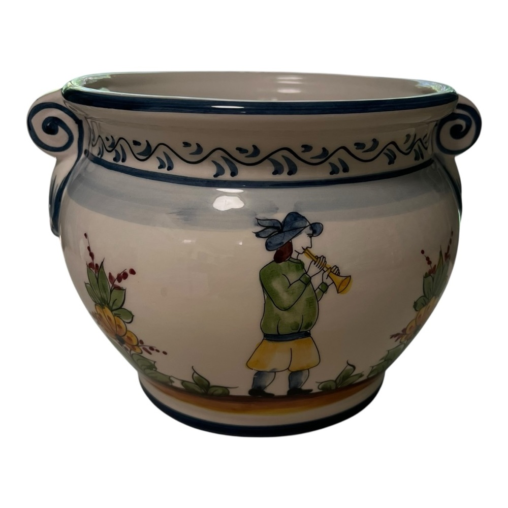 J. Wilfred Hand Painted Ceramic Planter Made in Portugal VTG